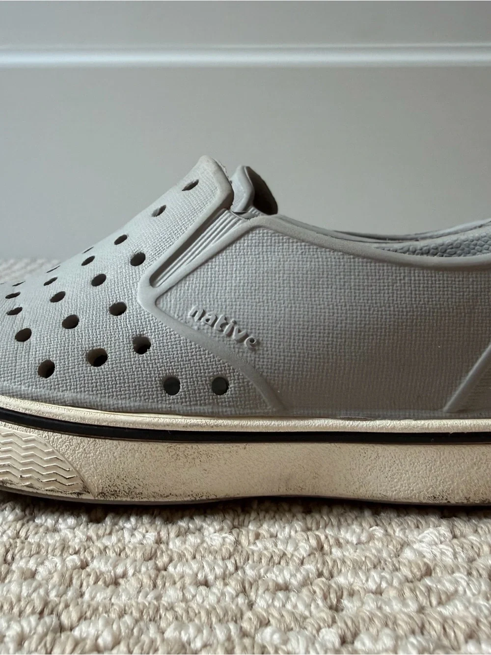 Native Kids Gray Slip-On Ventilated Water Shoes